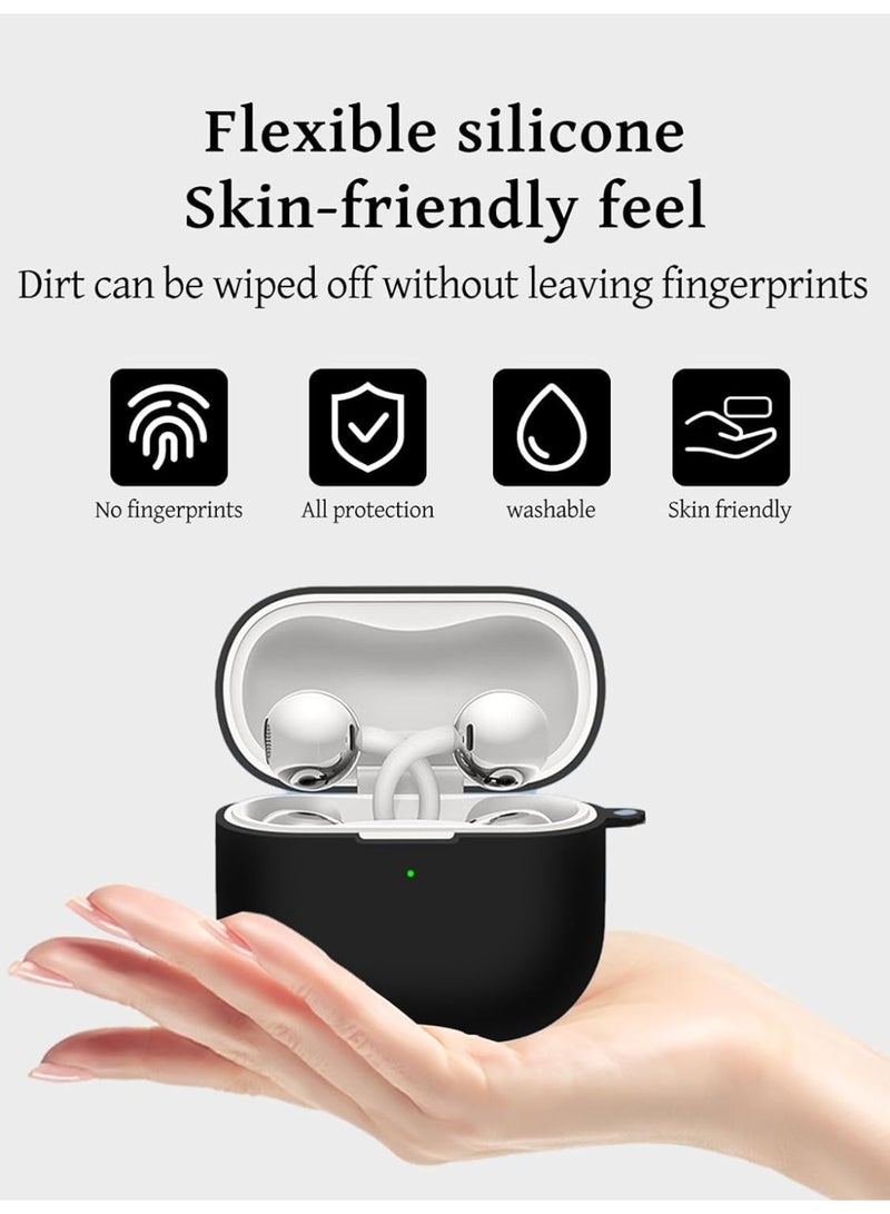 أكاليكس جراب سيليكون لهاتف هواوي فري كليب 2، مقاوم للصدمات، مقاوم للسقوط، مقاوم للغبار، مزود بإضاءة LED مرئية، غطاء واقٍ | أسود - Image 2